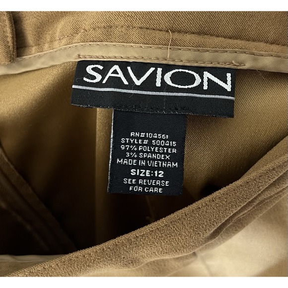 Savion Skirt Womens Size 12 Brown Stretch A-Line Maxi Back Slit‎ Vintage Y2K - Picture 3 of 6